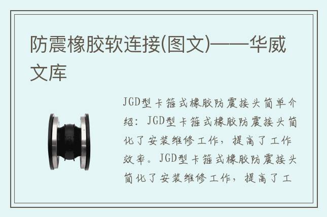 防震橡胶软连接(图文)——华威文库