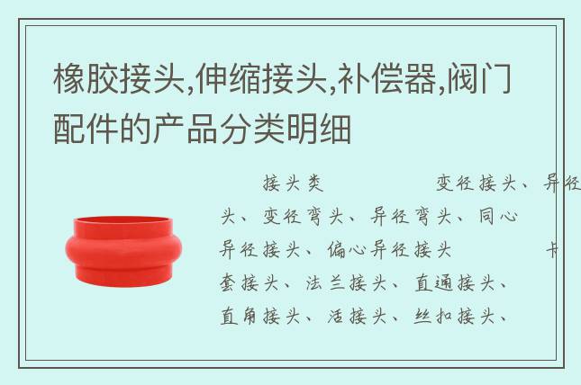 橡胶接头,伸缩接头,补偿器,阀门